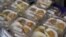Syrian sweets are displayed at a Syrian Sweets Exchange event at a local bookstore in Phoenix, Arizona.