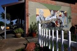 FILE - A mural is pictured in Basile amid a coronavirus disease outbreak across the state of Louisiana, March 26, 2020.