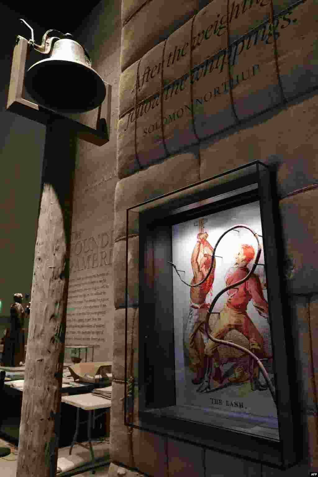 A whip or lash used to punish slaves is on display in the Slavery and Freedom Gallery in the Smithsonian&#39;s National Museum of African American History and Culture during the press preview on the National Mall on Sept. 14, 2016 in Washington.