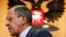 Russia's Foreign Minister Sergei Lavrov leaves after a news conference in Moscow, Aug. 26, 2013.
