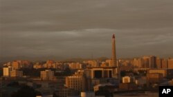 지난 9월 촬영한 평양의 석양. (자료사진)