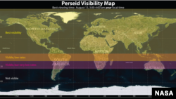 Perseids Viewing Map. Check out the meteor showers where you live! 