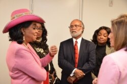 House Speaker Nancy Pelosi and Congresswoman Frederica Wilson talk to members of the Haitian diaspora after a round table discussion in Miami, Fla, Oct 3. 2019. (Photo: @RepWilson Twitter)