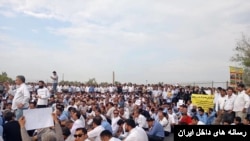 اعتراضات کارگران پیمانکار پارس جنوبی بوشهر. آرشیو