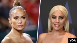 لیدی گاگا و جنیفر لوپز در مراسم تحلیف جو‌ بایدن