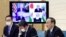 Japan's Prime Minister Yoshihide Suga speaks during the virtual summit of the leaders of Australia, India, Japan and the U.S., a group known as “the Quad", at his official residence in Tokyo, Japan, March 12, 2021.