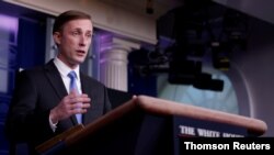 제이크 설리번 백악관 국가안보보좌관이 브리핑을 진행하고 있다. (자료사진)