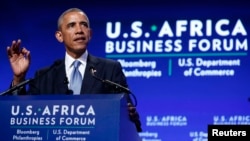 Prezident Barak Obama Vashingtonda o'tgan AQSh-Afrika sammitida, 5-avgust, 2014-yil.