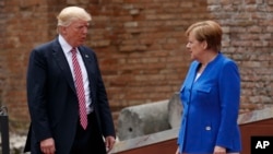 Donald Tramp i Angela Merkel na samitu G7 na Siciliji (arhivska fotografija)