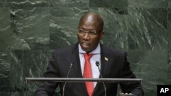 Domingos Simões Pereira devant la 69è session de l'AG de l'Onu, le 29 septembre 2014. (AP Photo/Seth Wenig)