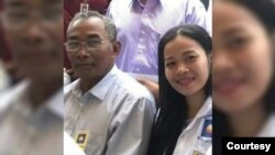 លោក អ៊ុំ យ៉េត អតីត​ក្រុមប្រឹក្សា​ក្រុង​សួង ខេត្ត​ត្បូងឃ្មុំ មក​ពី​គណបក្ស​សង្រ្គោះជាតិ ដែល​ត្រូវ​បាន​អាជ្ញាធរ​ចាប់ខ្លួន​កាល​ពី​ថ្ងៃ​ទី២៨ ខែ​ធ្នូ ឆ្នាំ​២០២០និង​កូនស្រី​របស់​លោកគឺ​អ្នកនាង យ៉ែម វណ្ណណែត ដែល​ក៏​​ត្រូវ​បាន​តុលាការ​កាត់ទោស​កំបាំង​មុខ ឲ្យ​ជាប់​ពន្ធនាគារ។ (រូបថត​ផ្តល់ឲ្យ)