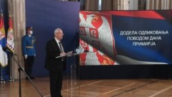 Epidemiolog Predrag Kon posle uručenja ordena (foto Fonet)