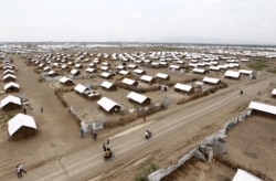 FILE - An aerial view shows houses at the Kakuma refugee camp in Turkana District, northwest of Kenya's capital Nairobi, June 20, 2015.