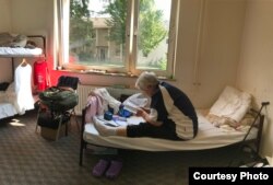 2017年8月，薛荫娴在德国海德堡难民营。 （受访者提供）