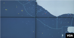 Satellite image of fishing boats