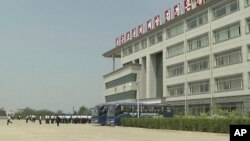 지난 2014년 5월 촬영한 영상 속 평양과기대 건물.