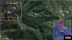 The Hotel Rigopiano, near Farindola, Italy