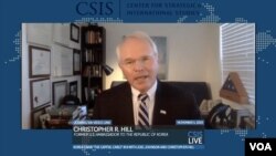 크리스토퍼 힐 전 국무부 동아시아태평양 차관보가 6일, 워싱턴 전략국제연구소(CSIS)가 미 대선 후 한반도 정세를 주제로 연 화상회의에 참석했다.