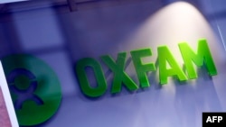 Le logo d'Oxfam vu à Glasgow, Ecosse, le 10 février 2018.