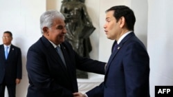 Tổng thống Panama Jose Raul Mulino trong cuộc gặp với Ngoại trưởng Hoa Kỳ Rubio.