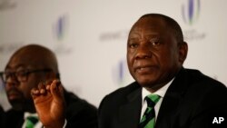 Le vice président sud africain Cyril Ramaphosa, candidat à la succession de Jacob Zuma à la tête de l'ANC. 