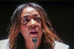 Angela Underwood Jacobs, a Lancaster, Calif., city council member, gives an opening statement during a House Judiciary Committee hearing on proposed changes to police practices and accountability on Capitol Hill, June 10, 2020.
