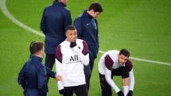 Kylian Mbappe, futebolista do PSG no dia do jogo frente ao Barcelona
