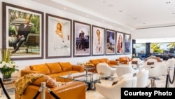 The lounge is shown inside America’s most expensive home, which is for sale in the Bel Air neighborhood of Los Angeles, California, for $250 million. (Bruce Makowsky / BAM Luxury Development)