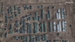 Sun'iy yo'ldosh orqali olingan suratda Ukrainaga yaqin huddudda Rossiya kuchlari aks etgan. 1-noyabr, 2021.