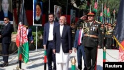 Afghan President Ashraf Ghani attends Afghan Independence Day celebrations in Kabul, Afghanistan August 19, 2019. (Afghan Presidential Palace/Handout via Reuters)