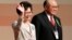Carrie Lam waves after she won the election for Hong Kong's next Chief Executive as Woo Kwok-hing stands next to her in Hong Kong, March 26, 2017. 