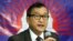 Cambodian opposition leader Sam Rainsy, who is currently living in exile in France, talks about the opposition's plans for next year's elections in Cambodia in San Juan, east of Manila, Philippines, Sept. 10, 2012. 