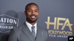 FILE - Michael B. Jordan arrives at the Hollywood Film Awards on November 4, 2018, in Beverly Hills, California. Jordan has been named People magazine's 2020 Sexiest Man Alive. (Photo by Jordan Strauss/Invision/AP, File)