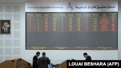 Lancement officiel de la Bourse de Damas à Damas (Syrie), le 10 mars 2009. (Photo: LOUAI BESHARA / AFP)