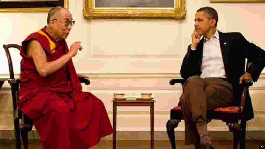 Rais Obama akizungumiza haki za binadamu kwa Watibet na Dalai Lama