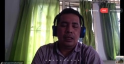 Direktur Eksekutif WALHI Sumut, Dana Prima Tarigan dalam sebuah diskusi daring bertema "Melawan Ancaman Trawl dan Alat Tangkap Perusak Laut", Selasa 23 Juni 2020. (Foto: screenshot/Anugrah Andriansyah)