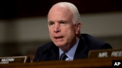 Senator John McCain, Ketua Komite Angkatan Bersenjata Senat AS (foto: dok).