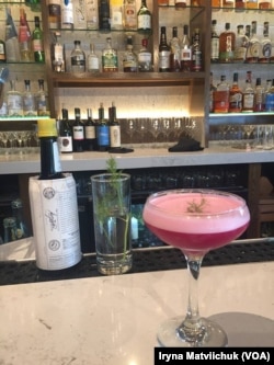 Cocktail with red beet