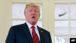 Presiden Amerika Serikat Donald Trump di Singapura, 11 Juni 2018.