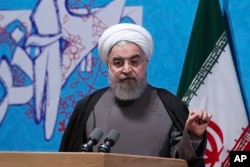 FILE - Iranian President Hassan Rouhani.