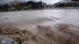 وضعیت رود اصلی خرم‌آباد بر اثر وقوع سیل