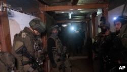 یکی از تونل‌های کشف شده حماس در غزه.