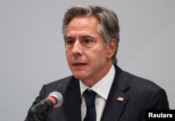 Menlu AS Antony Blinken di Mexico City, Mexico, 12 September 2022. REUTERS/Raquel Cunha/Pool