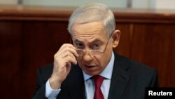 Israel's Prime Minister Benjamin Netanyahu is seen at a cabinet meeting in Jerusalem in this September 17, 2013, file photo.