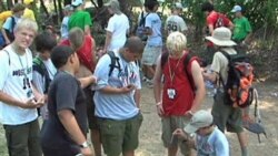 Boy Scouts from 26 countries at a jamboree at Fort A.P. Hill, Virginia