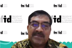 Sugeng Bahagija dari INFID. (Foto: VOA/Nurhadi Sucahyo)