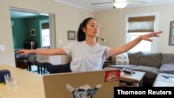 Due to the coronavirus outbreak, University of Utah ballet major Allison Vernon continues her studies online at her home in Arlington, Virginia.