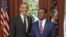 Ruben Maye Nsue Mangue, ici à côté de Barack Obama, a été ambassadeur aux États-Unis.