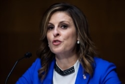Erin Nealy Cox, U.S. Attorney, Northern District of Texas, testifies during a Senate Judiciary Committee hearing on police use of force and community relations on on Capitol Hill, June 16, 2020, in Washington.