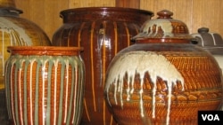 Large water and pickled onion jars.